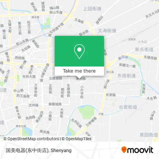 国美电器(东中街店) map