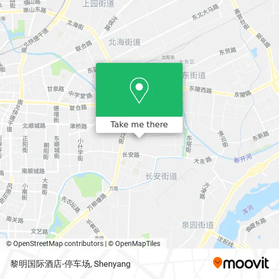 黎明国际酒店-停车场 map