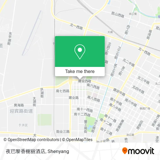 夜巴黎香榭丽酒店 map