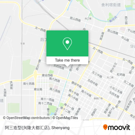 阿三造型(兴隆大都汇店) map