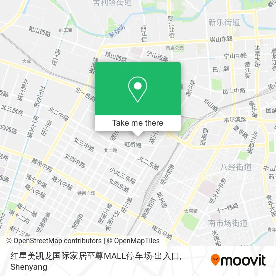 红星美凯龙国际家居至尊MALL停车场-出入口 map