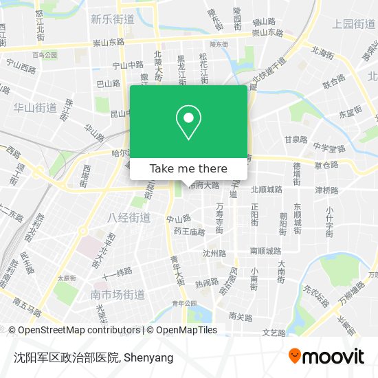 沈阳军区政治部医院 map