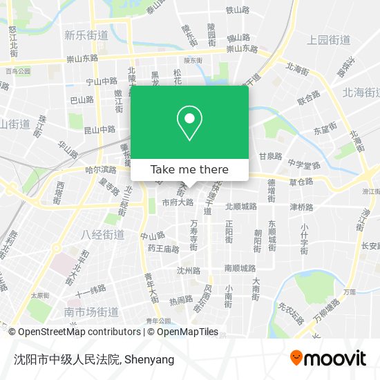 沈阳市中级人民法院 map