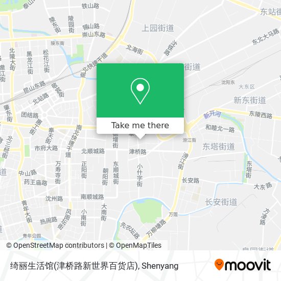 绮丽生活馆(津桥路新世界百货店) map