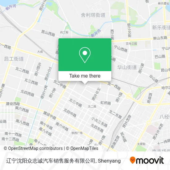 辽宁沈阳众志诚汽车销售服务有限公司 map