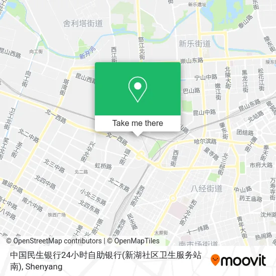 中国民生银行24小时自助银行(新湖社区卫生服务站南) map