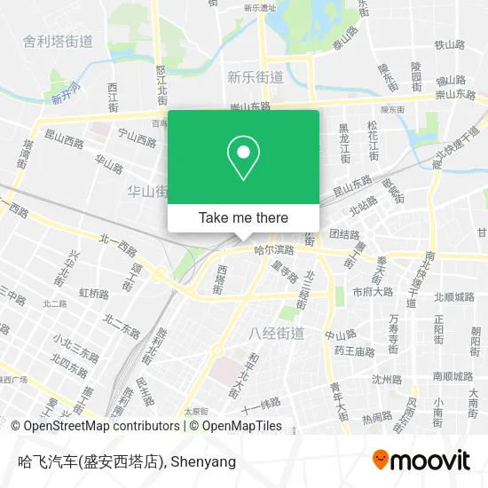 哈飞汽车(盛安西塔店) map