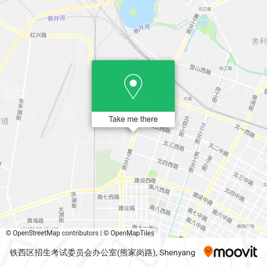 铁西区招生考试委员会办公室(熊家岗路) map