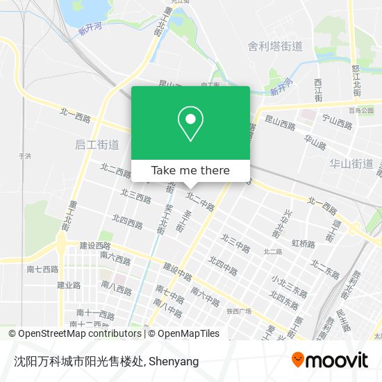 沈阳万科城市阳光售楼处 map