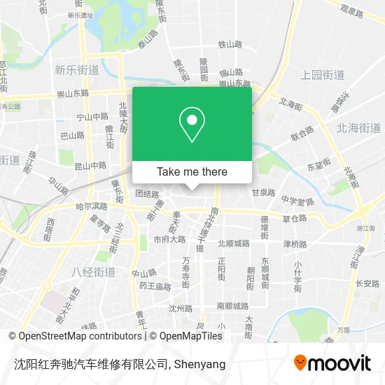 沈阳红奔驰汽车维修有限公司 map