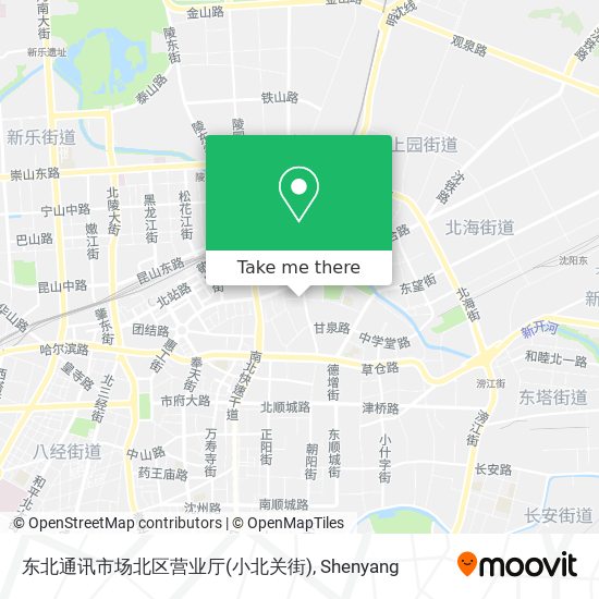 东北通讯市场北区营业厅(小北关街) map