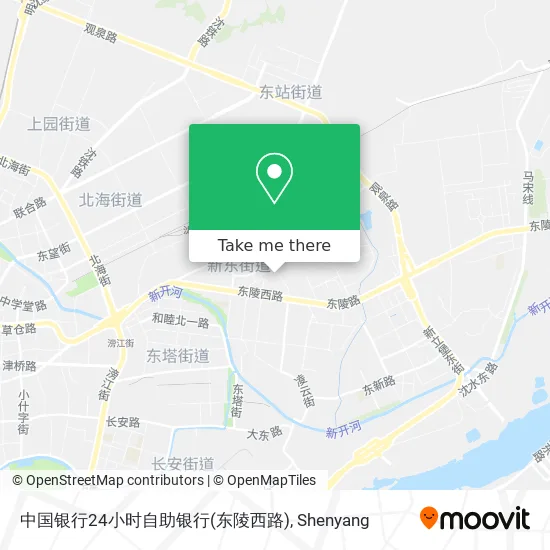 中国银行24小时自助银行(东陵西路) map