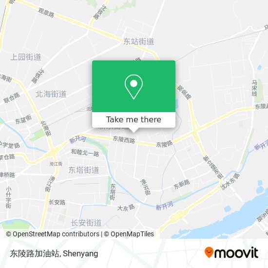 东陵路加油站 map