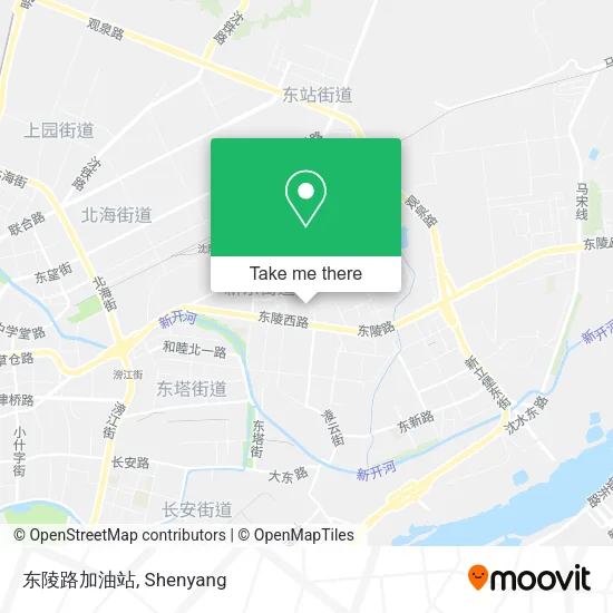 东陵路加油站 map