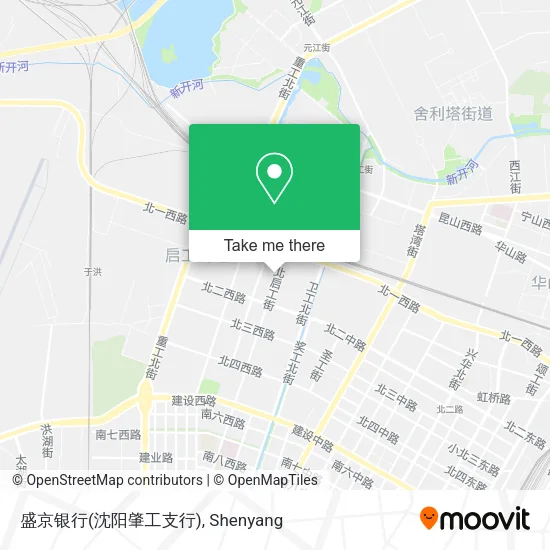 盛京银行(沈阳肇工支行) map