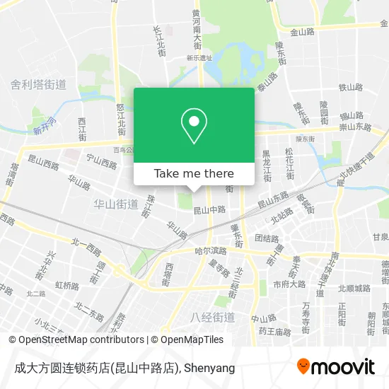 成大方圆连锁药店(昆山中路店) map