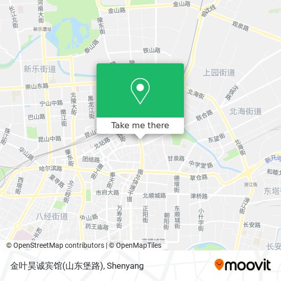 金叶昊诚宾馆(山东堡路) map