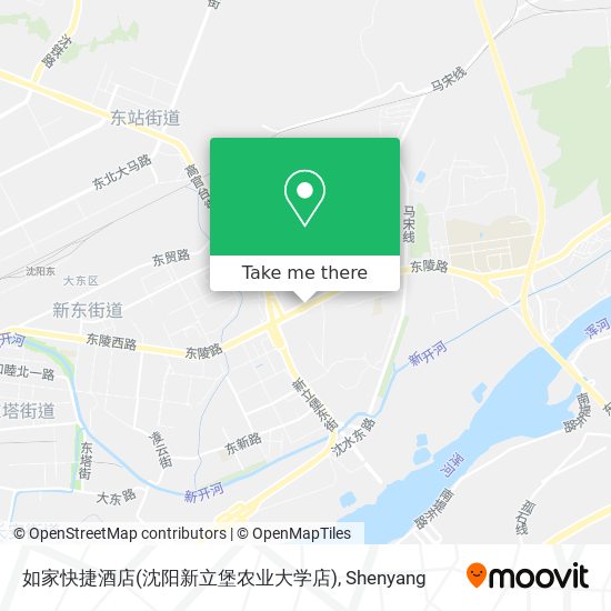 如家快捷酒店(沈阳新立堡农业大学店) map