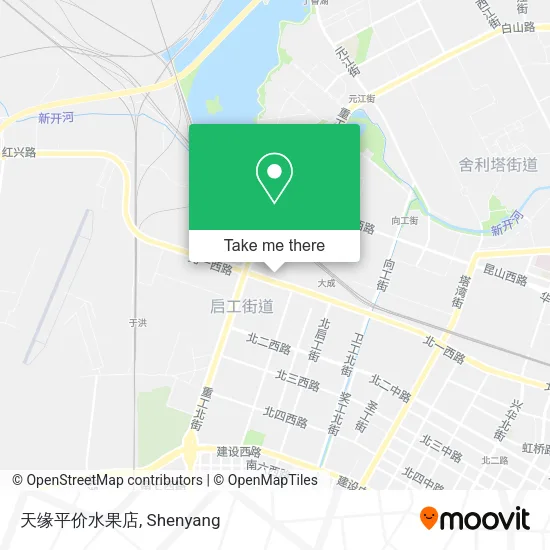天缘平价水果店 map