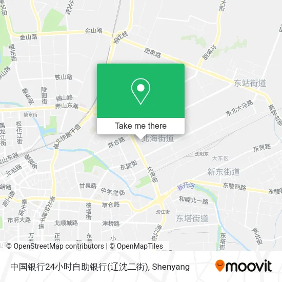 中国银行24小时自助银行(辽沈二街) map