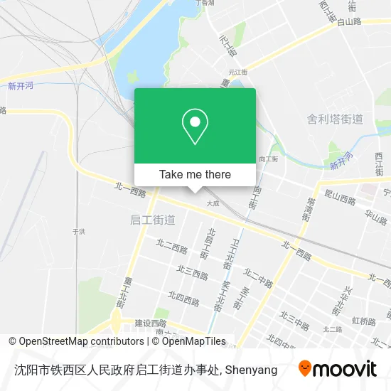 沈阳市铁西区人民政府启工街道办事处 map