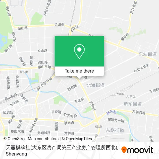 天赢棋牌社(大东区房产局第三产业房产管理所西北) map