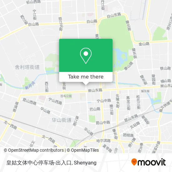 皇姑文体中心停车场-出入口 map