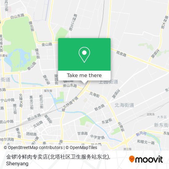 金锣冷鲜肉专卖店(北塔社区卫生服务站东北) map