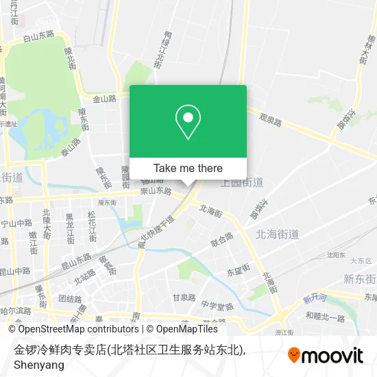 金锣冷鲜肉专卖店(北塔社区卫生服务站东北) map