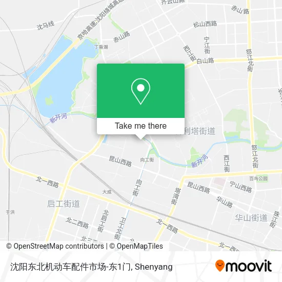 沈阳东北机动车配件市场-东1门 map