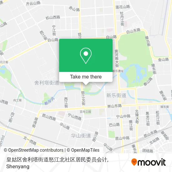 皇姑区舍利塔街道怒江北社区居民委员会计 map