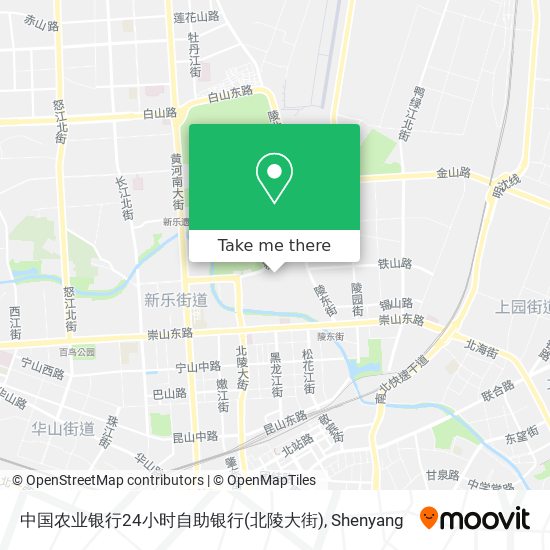 中国农业银行24小时自助银行(北陵大街) map