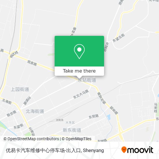 优易卡汽车维修中心停车场-出入口 map