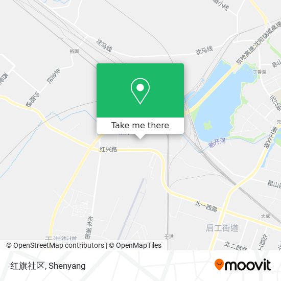 红旗社区 map