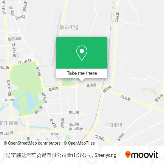 辽宁鹏达汽车贸易有限公司金山分公司 map
