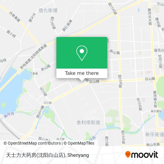 天士力大药房(沈阳白山店) map