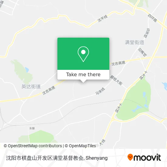 沈阳市棋盘山开发区满堂基督教会 map