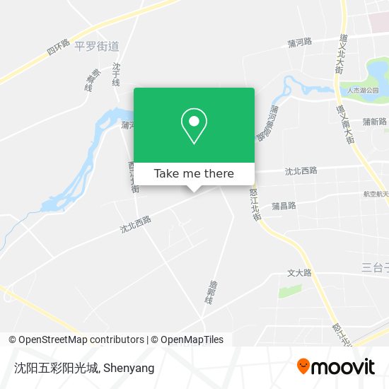 沈阳五彩阳光城 map