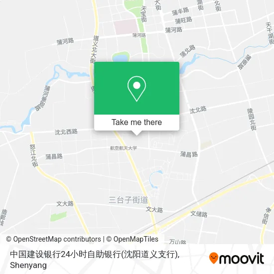 中国建设银行24小时自助银行(沈阳道义支行) map