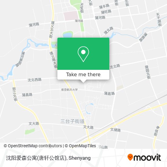 沈阳爱森公寓(唐轩公馆店) map