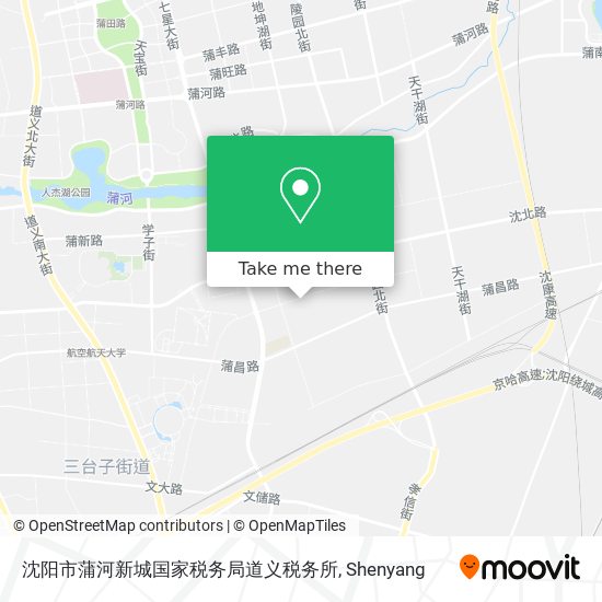 沈阳市蒲河新城国家税务局道义税务所 map