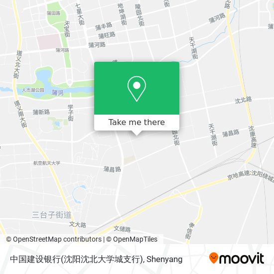 中国建设银行(沈阳沈北大学城支行) map