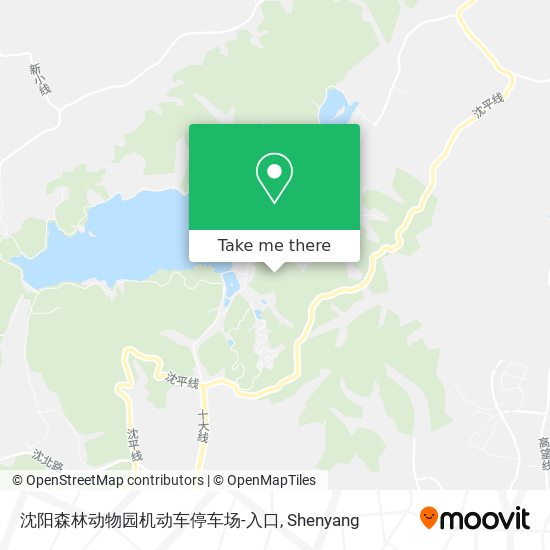 沈阳森林动物园机动车停车场-入口 map