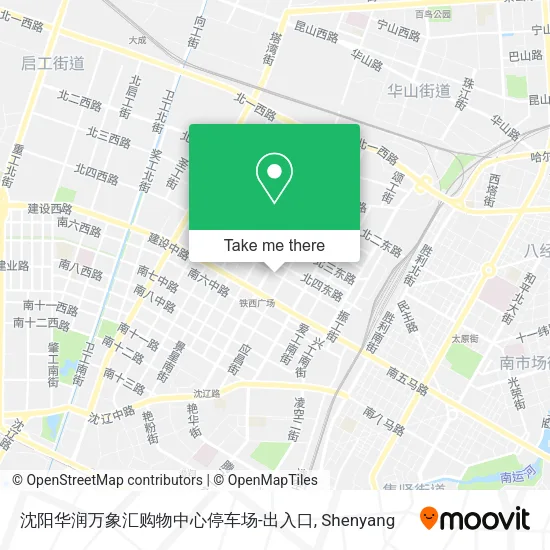 沈阳华润万象汇购物中心停车场-出入口 map