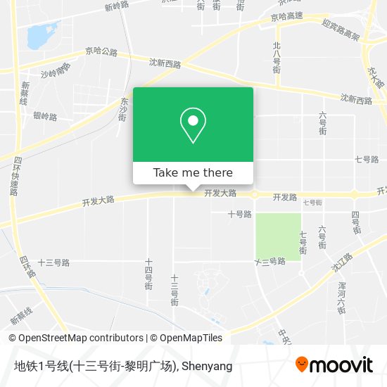 地铁1号线(十三号街-黎明广场) map
