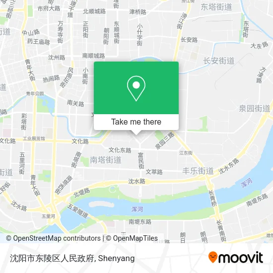 沈阳市东陵区人民政府 map