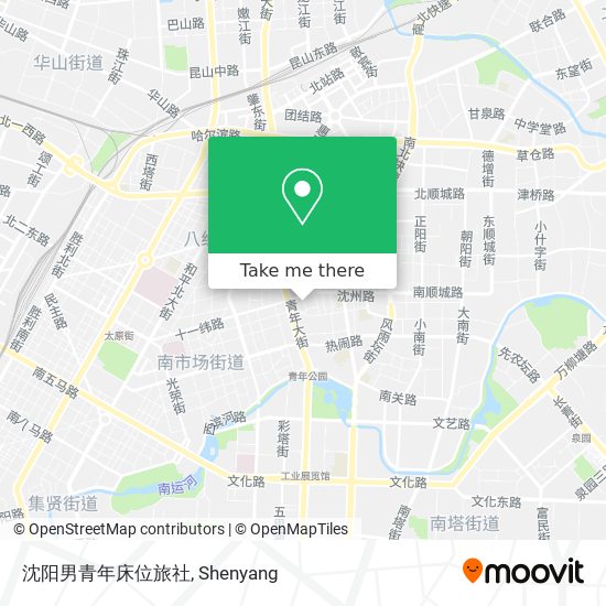 沈阳男青年床位旅社 map