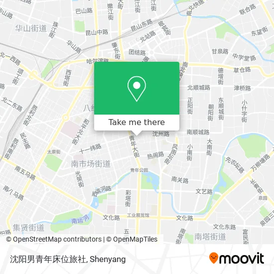 沈阳男青年床位旅社 map