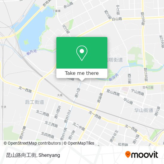 昆山路向工街 map