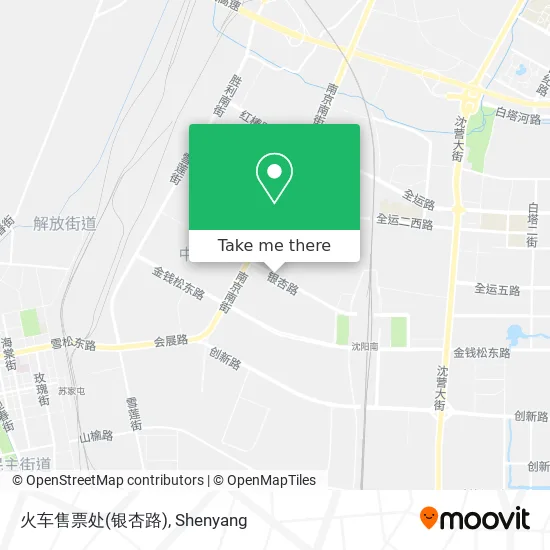 火车售票处(银杏路) map